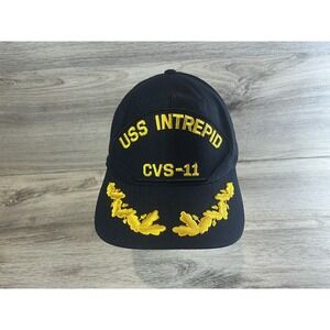 Vintage‎ USS Intrepid CVS-11 US Navy Ship Hat Snapback Embroidered Made in USA